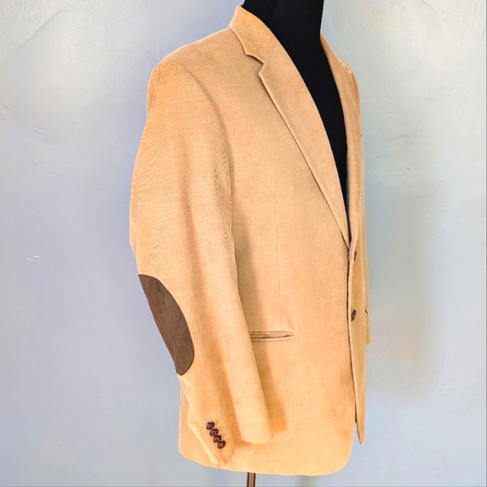 Lauren Ralph Lauren cotton corduroy, 2 button sport coat elbow protectors. 40 R